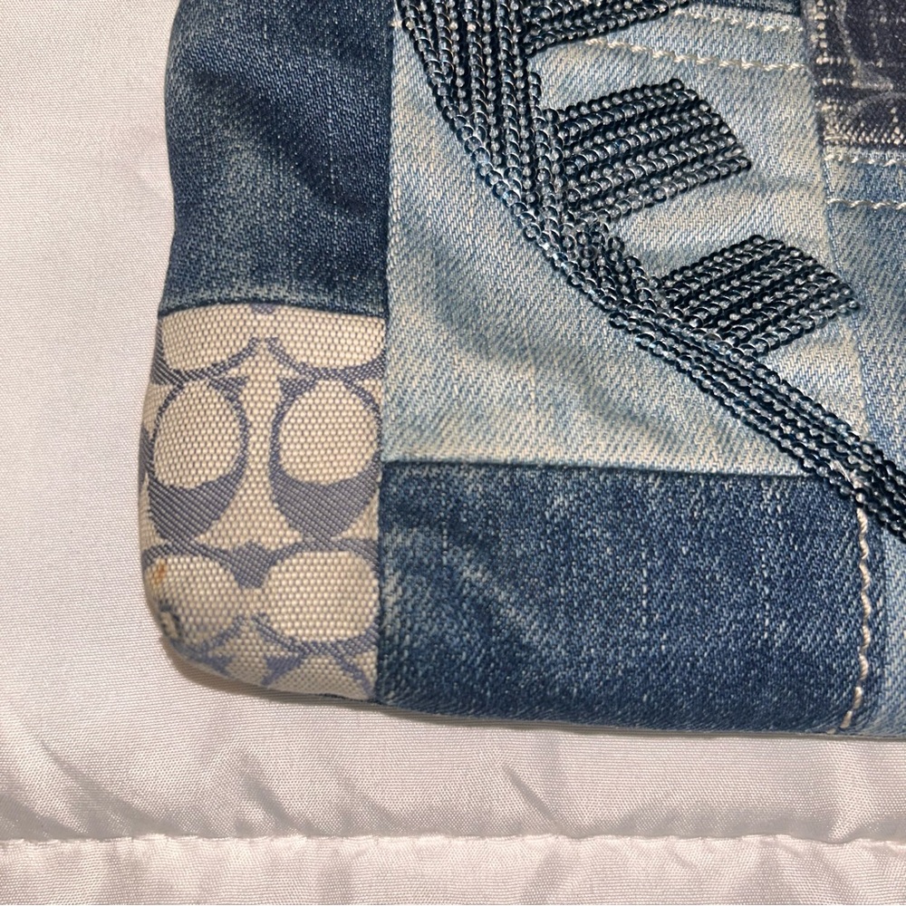 Coach Vintage Poppy Denim Patchwork Crossbody Bag - Picture 4 of 15